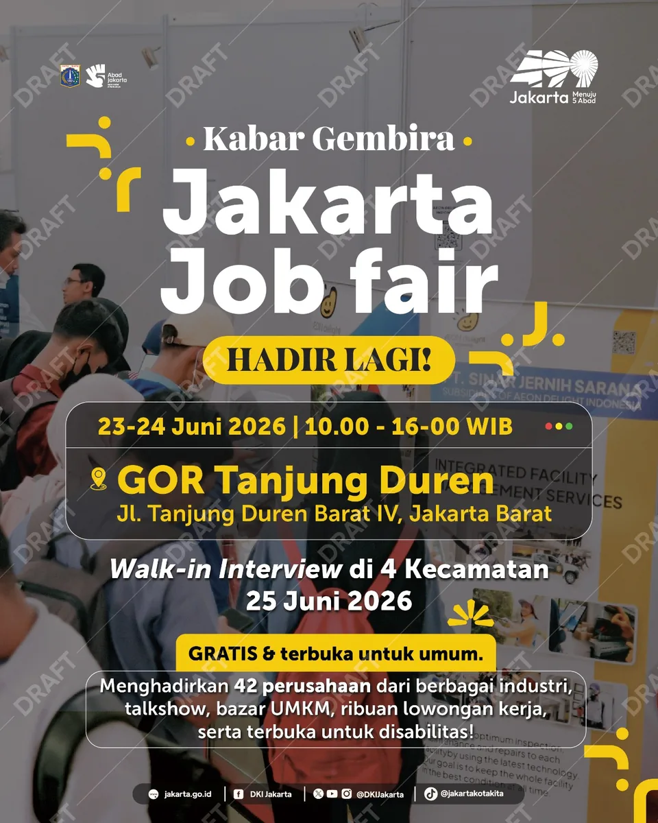 Job Fair Kabupaten Pidie 2026 (Suku Dinas TKTE Wilayah Kabupaten Pidie Barat) : 23-24 Juni 2026