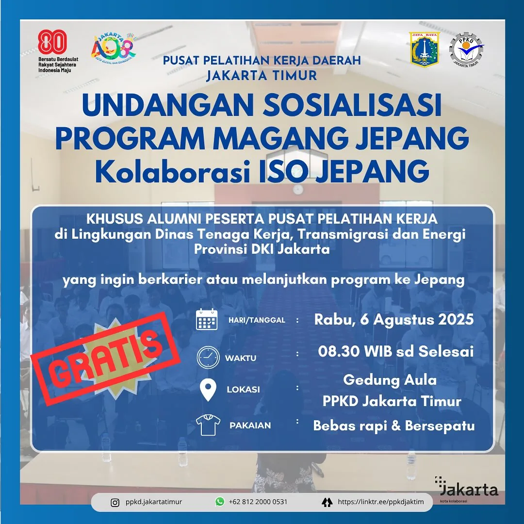 UNDANGAN SOSIALISASI PROGRAM MAGANG JEPANG – PPKD KABUPATEN PIDIE